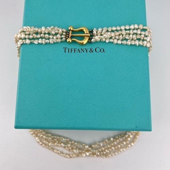 Vintage Tiffany & Co. Baroque Pearl Torsade Necklace 18k Buckle Clasp - Picture 5 of 9